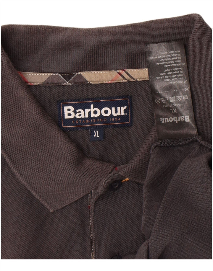 Tricou polo pentru bărbați Barbour XL bumbac gri