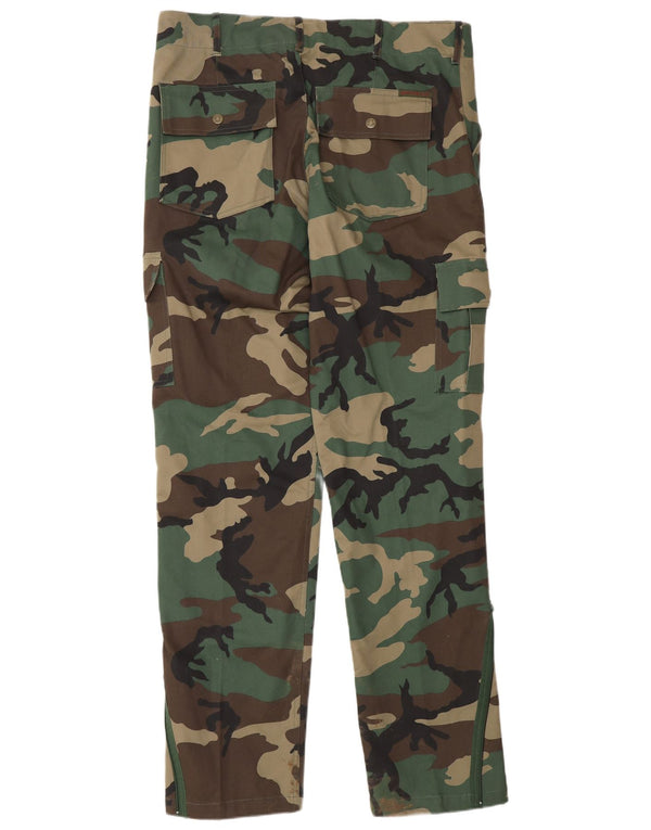 Pantaloni cargo vintage pentru bărbați cu grafică IT 52 XL W36 L33 maro camuflaj