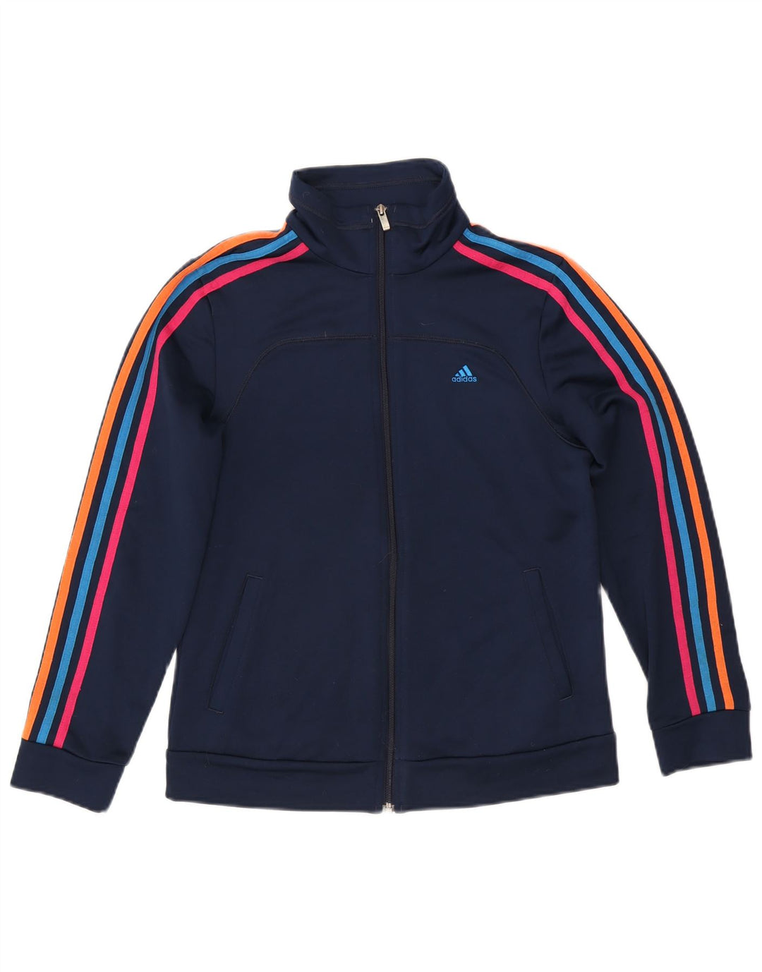Jachetă de top pentru trening Climalite pentru femei ADIDAS UK 12/14 Medium Bleumarin