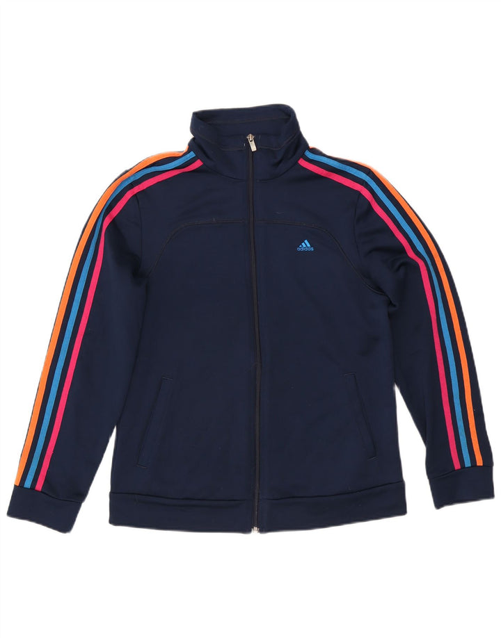 Jachetă de top pentru trening Climalite pentru femei ADIDAS UK 12/14 Medium Bleumarin
