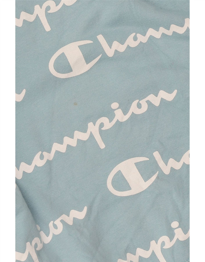 Pulover cu glugă cu grafic pentru femei CHAMPION UK 12 Medium Blue