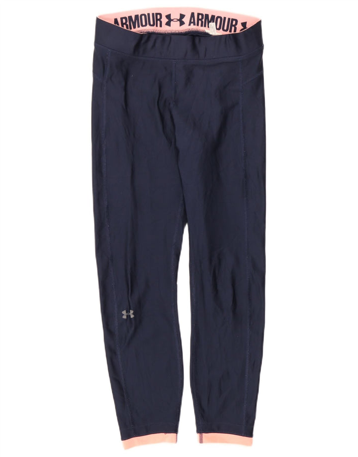 Leggings Crop Graphic pentru femei Under Armour UK 12 Medium Bleumarin