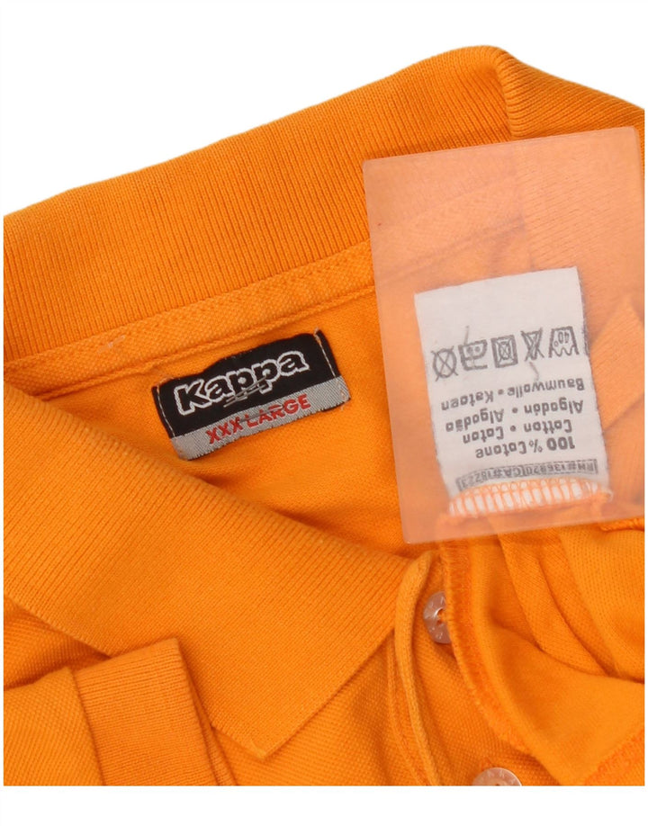 Cămașă polo pentru bărbați Kappa 3XL bumbac portocaliu