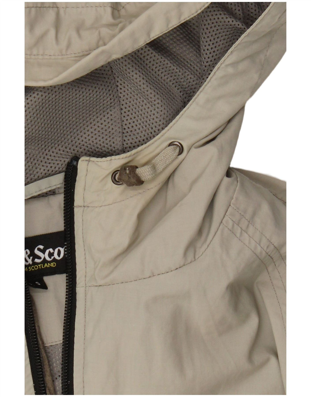 Jachetă de ploaie cu glugă Lyle & Scott pentru bărbați UK 36 Mic, bej, nailon