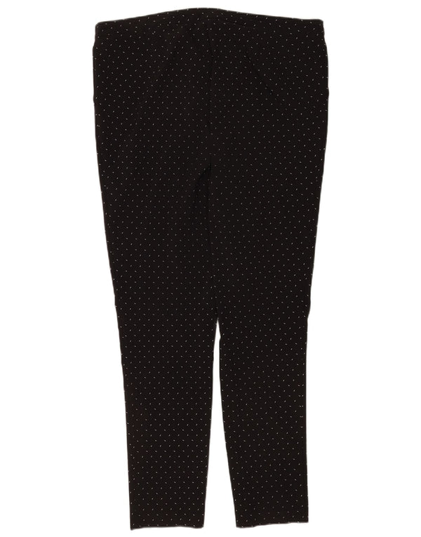 Pantaloni casual skinny M&Co pentru femei UK 18 XL W38 L28 Viscoză cu pete negre
