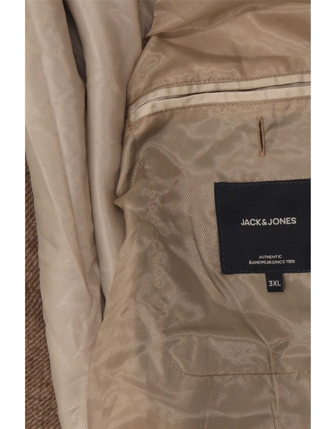 Jack & Jones pardesiu bărbătesc UK 46 3XL poliester bej