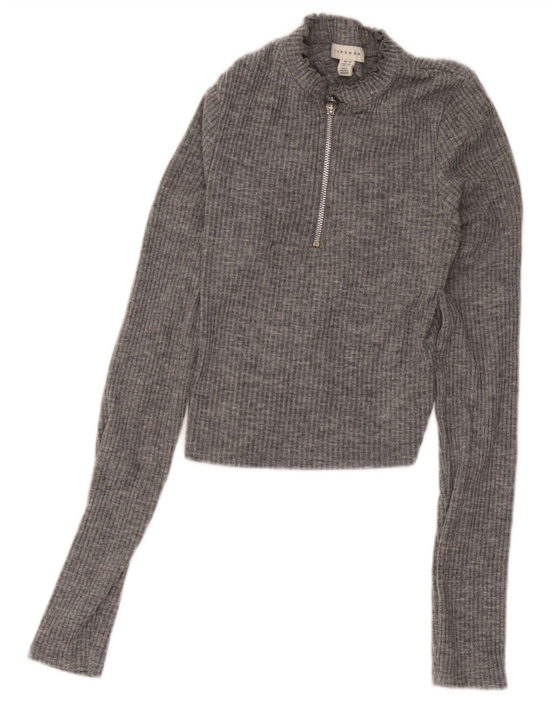 Topshop pentru damă, cu fermoar, cu gât, din poliester cu pături mici UK 10