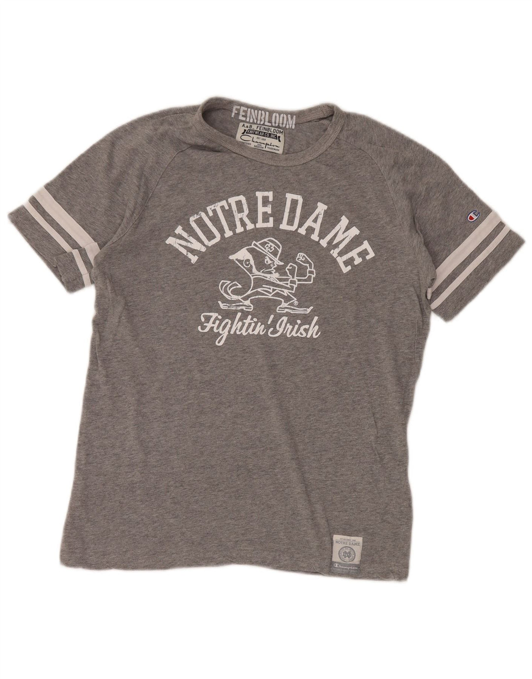 CHAMPION Mens Graphic T-Shirt Top Medium Grey Cotton