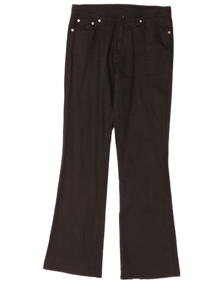 Pantaloni casual pentru femei Iceberg Bootcut W28 L30 bumbac negru