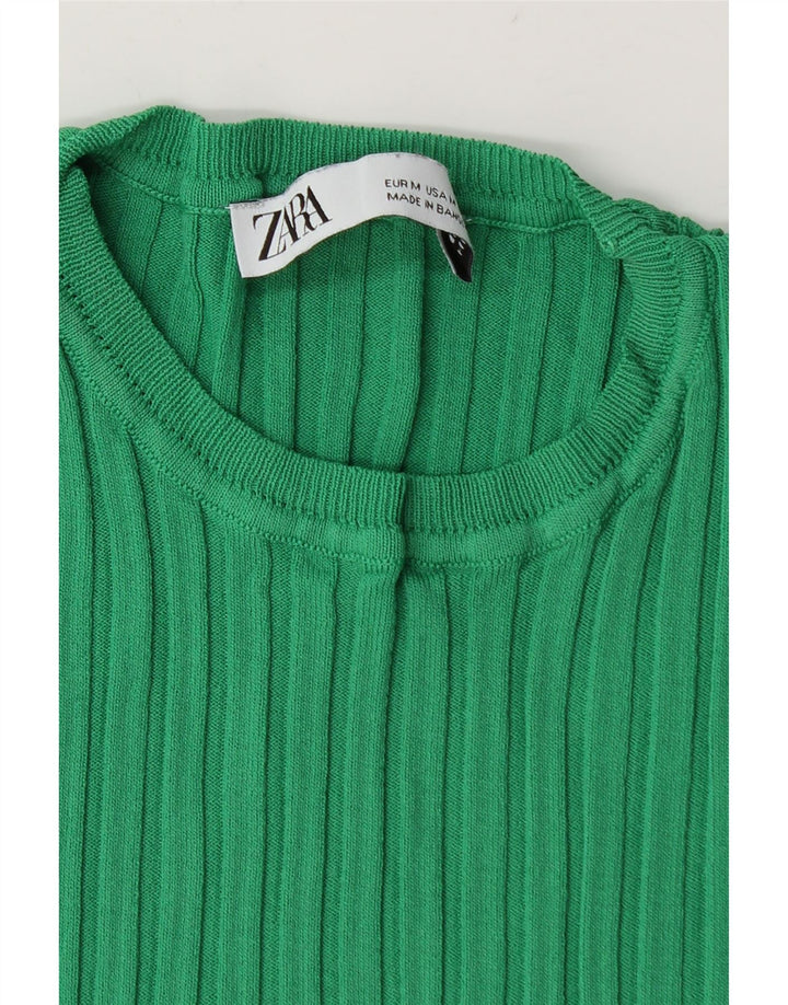 Top tricou pentru femei Zara UK 12 Medium Green