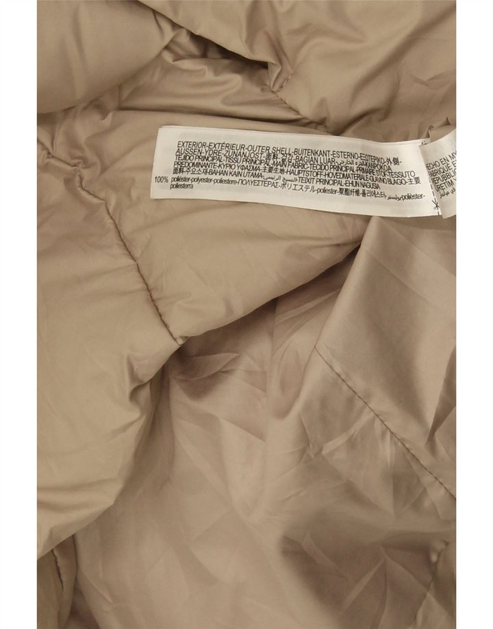 Jachetă căptușită cu glugă pentru femei ZARA UK 14 Medium Bej Poliester