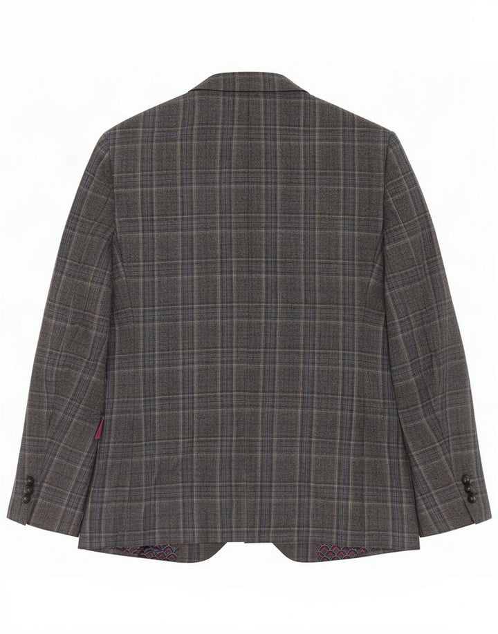 Jachetă pentru bărbați Ted Baker cu 2 nasturi UK 38 Medium Gri Check Wool