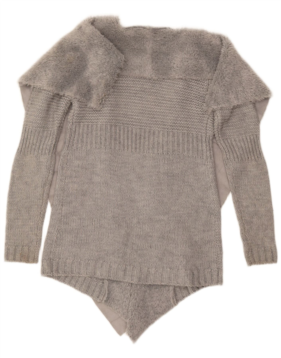 Pulover cardigan deschis pentru femei Oasis UK 10 Small Gri Acrilic