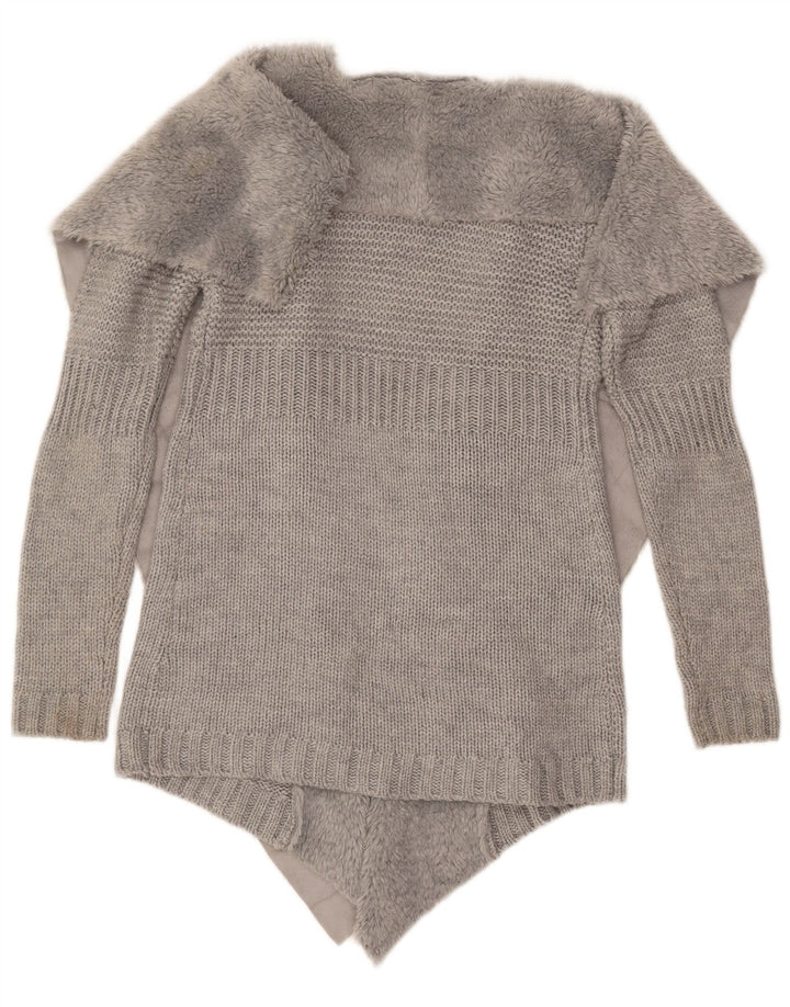 Pulover cardigan deschis pentru femei Oasis UK 10 Small Gri Acrilic