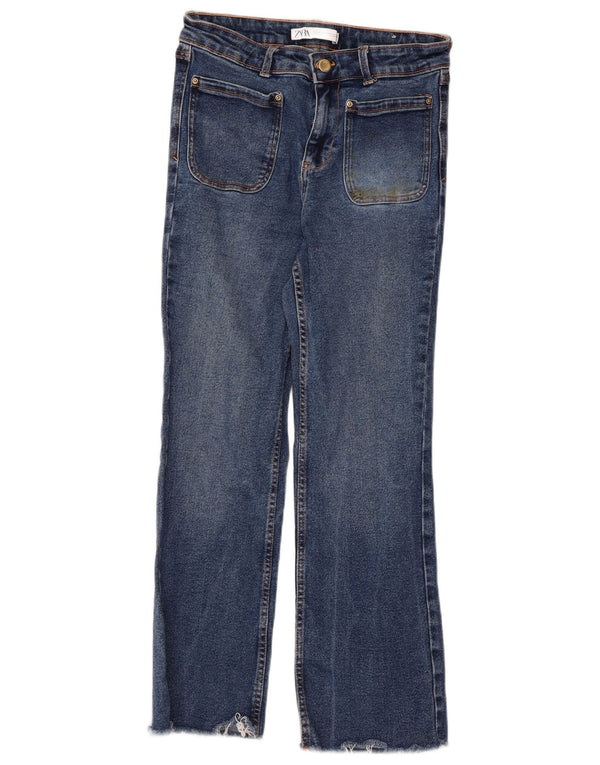Blugi Drepți Femei Zara EU 36 XS W26 L25 Bumbac Albastru