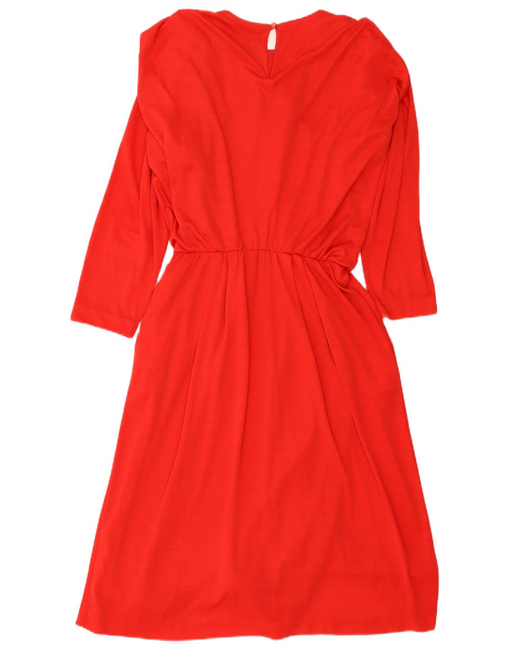 Rochie maxi cu mânecă lungă, exclusivă, pentru femei, EU 36, roșu mic