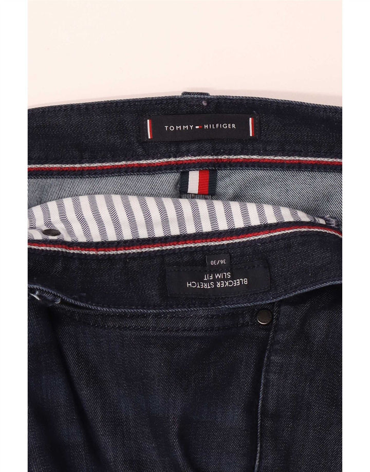 Blugi Tommy Hilfiger Bleecker Stretch Slim pentru bărbați W36 L27 bleumarin