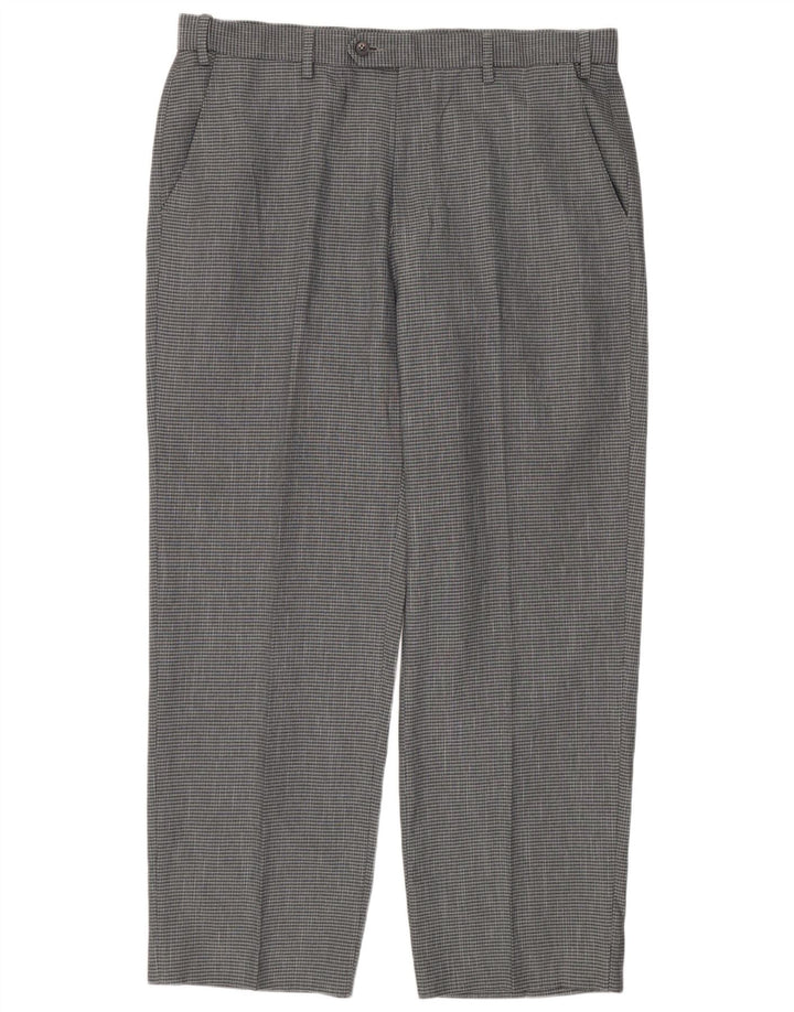 Marks & Spencer Pantaloni de costum pentru bărbați, drepti, cu croiala normală, L36 L29, gri
