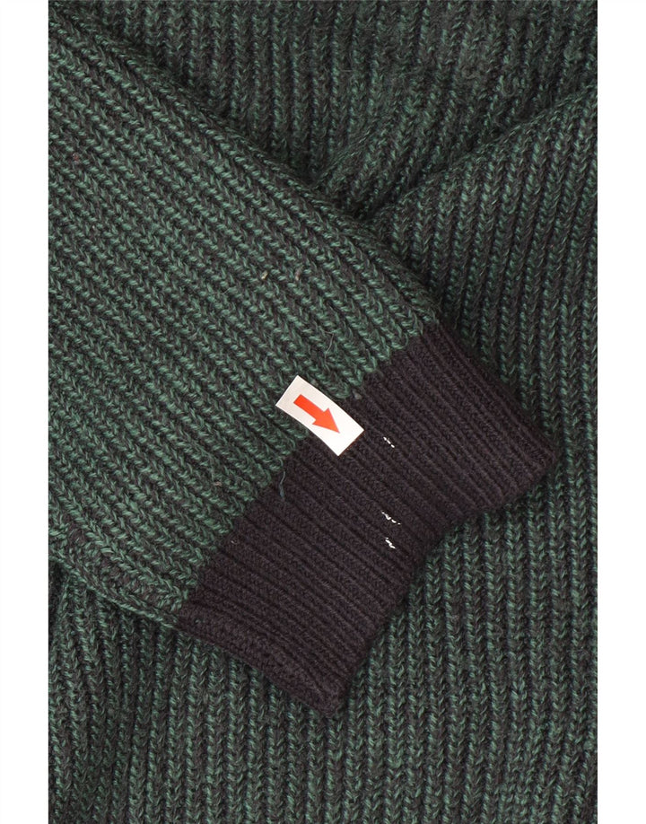 Pulover pentru bărbați Marks & Spencer, cu gât crew, 2XL, verde acrilic