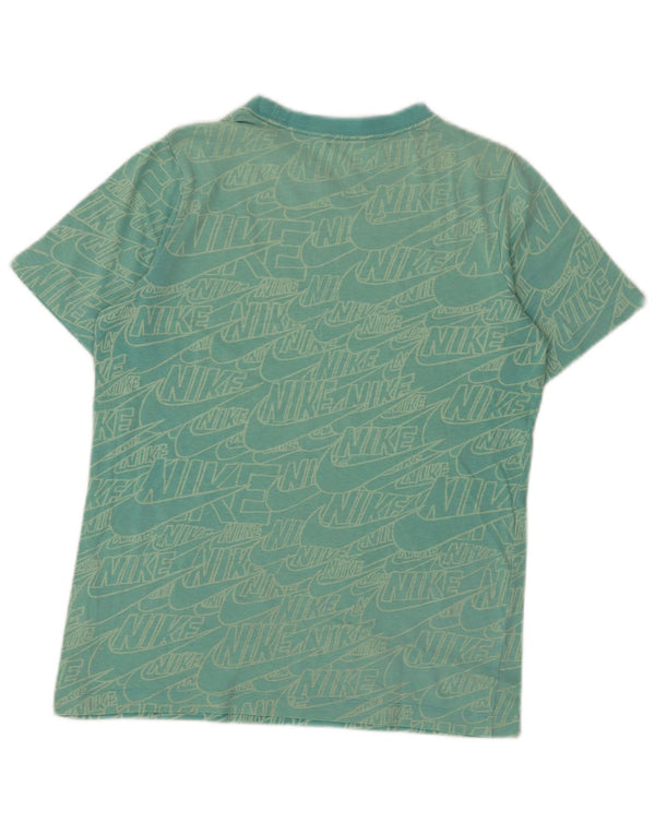 Tricou grafic Nike pentru băieți Top 12-13 ani mare, bumbac turcoaz