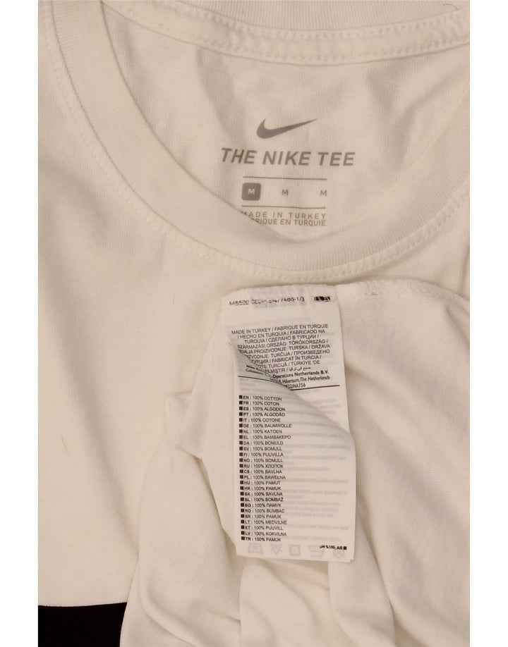 Tricou grafic Nike pentru bărbați Top mediu din bumbac alb