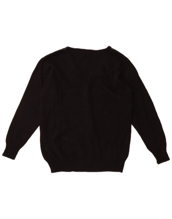 Pulover Cardigan Vintage pentru Damă UK 16 Large Negru