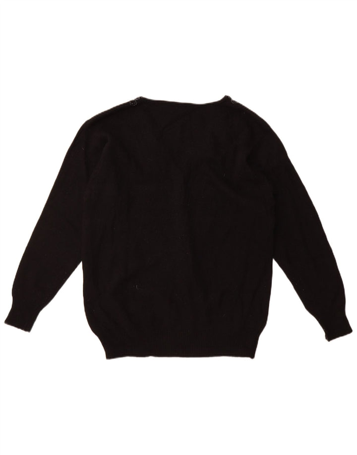 Pulover Cardigan Vintage pentru Damă UK 16 Large Negru