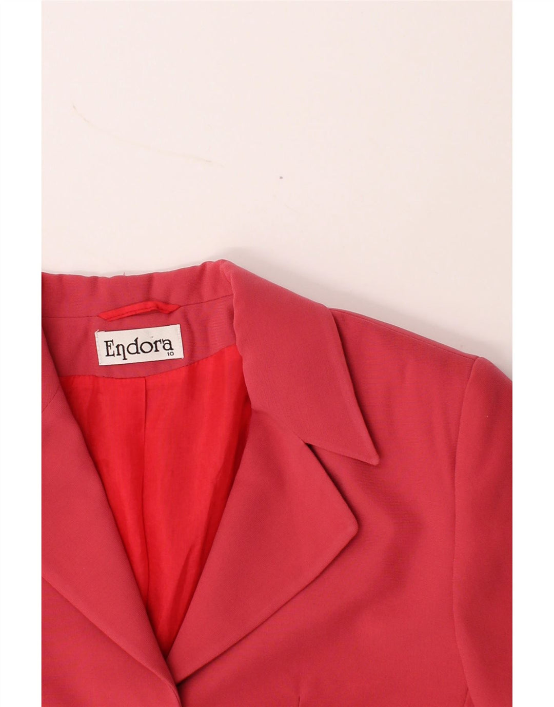 ENDORA Womens 3 Button Blazer Jacket UK 10 Small Pink Polyester Vintage Endora and Second-Hand Endora from Messina Hembry 