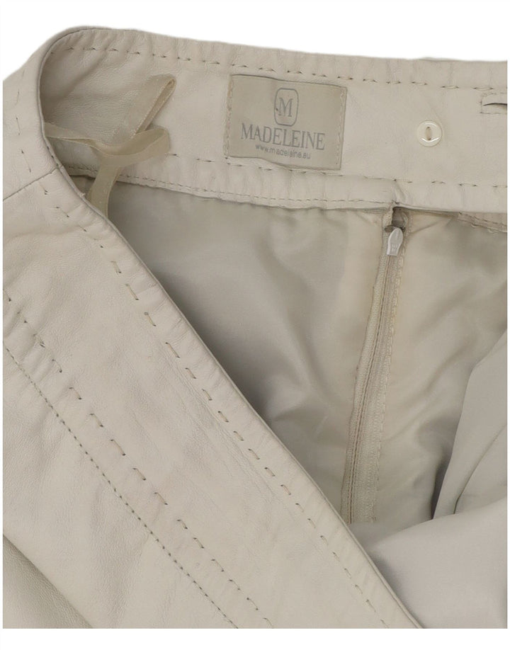 Fusta de piele pentru femei Madeleine Medium W30 Alb