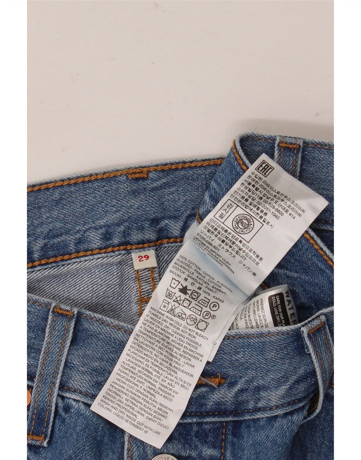 Fusta de blugi pentru femei Levi's W29, bumbac albastru mediu