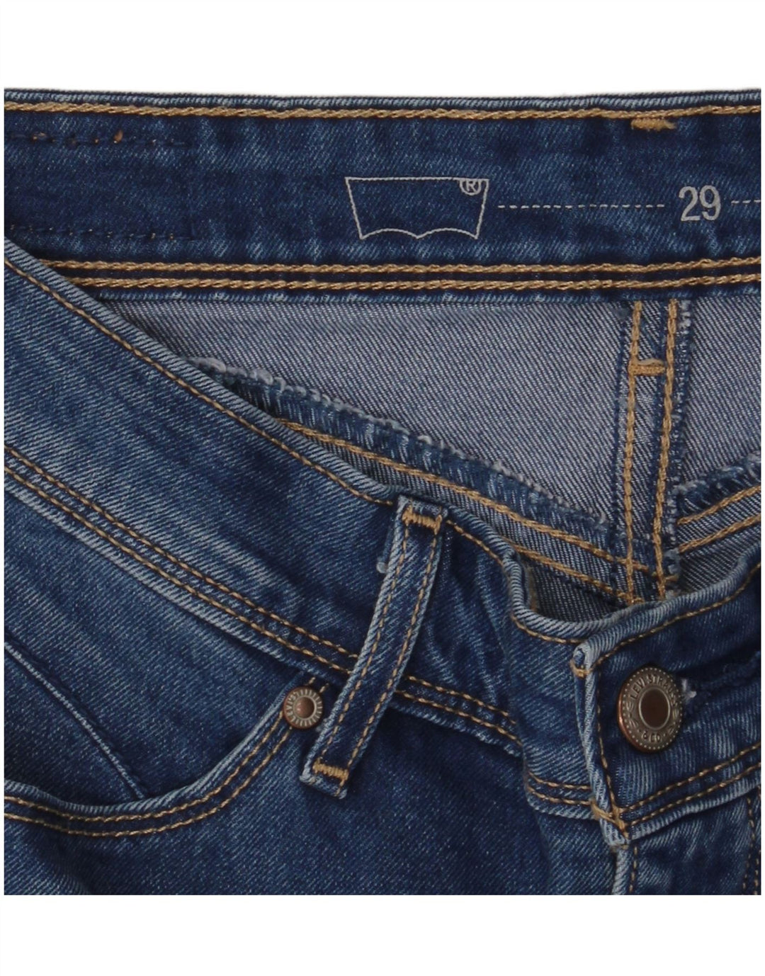 Blugi skinny Levi's pentru femei cu talie medie W29 L32 albastru