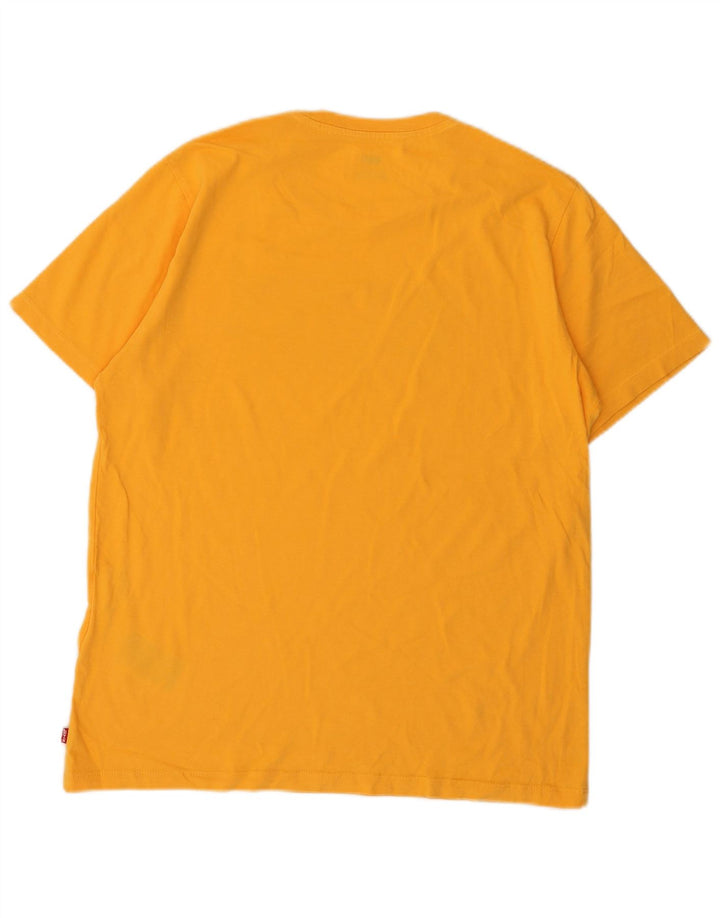 Tricou grafic Levi's pentru bărbați Top din bumbac galben mediu