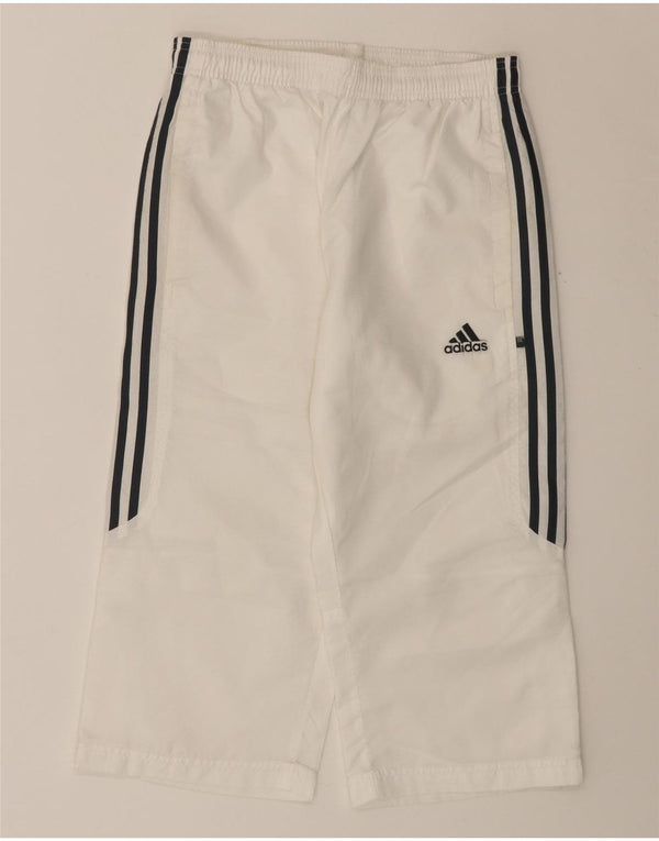 ADIDAS Mens Capri Tracksuit Trousers Small White Polyester