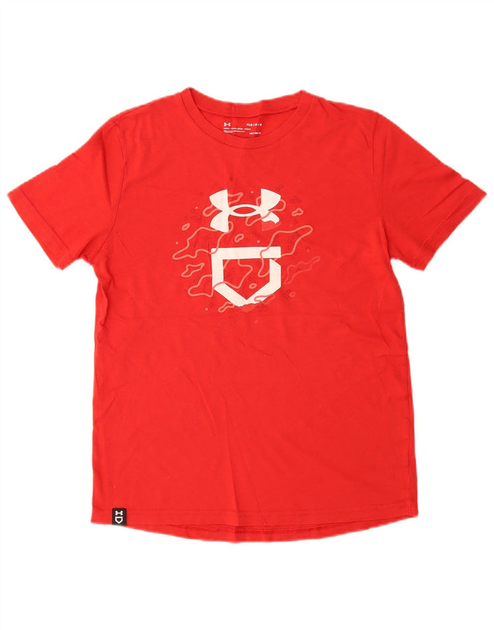 UNDER ARMOUR Băieți Heat Gear Tricou grafic Top 11-12 ani mare roșu