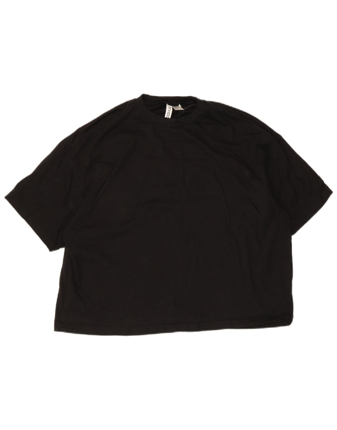 Tricou crop H&M pentru femei, UK 14, bumbac mediu negru