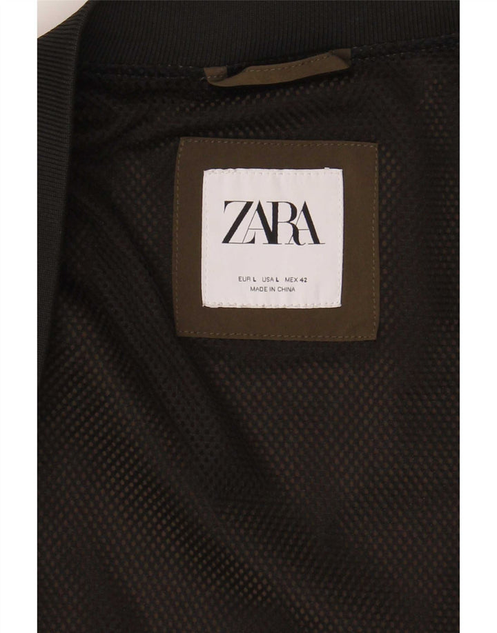 Bomber pentru bărbați Zara UK 40 Large Kaki