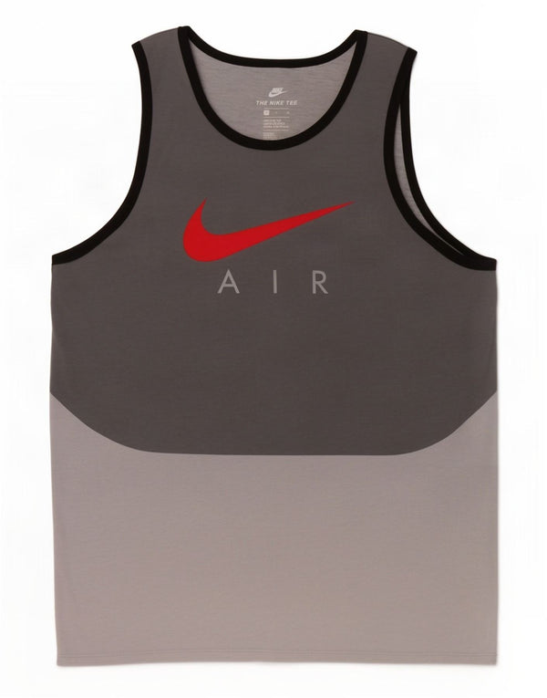 Vestă grafică cu croială atletică Nike pentru bărbați, poliester color bloc, gri mediu