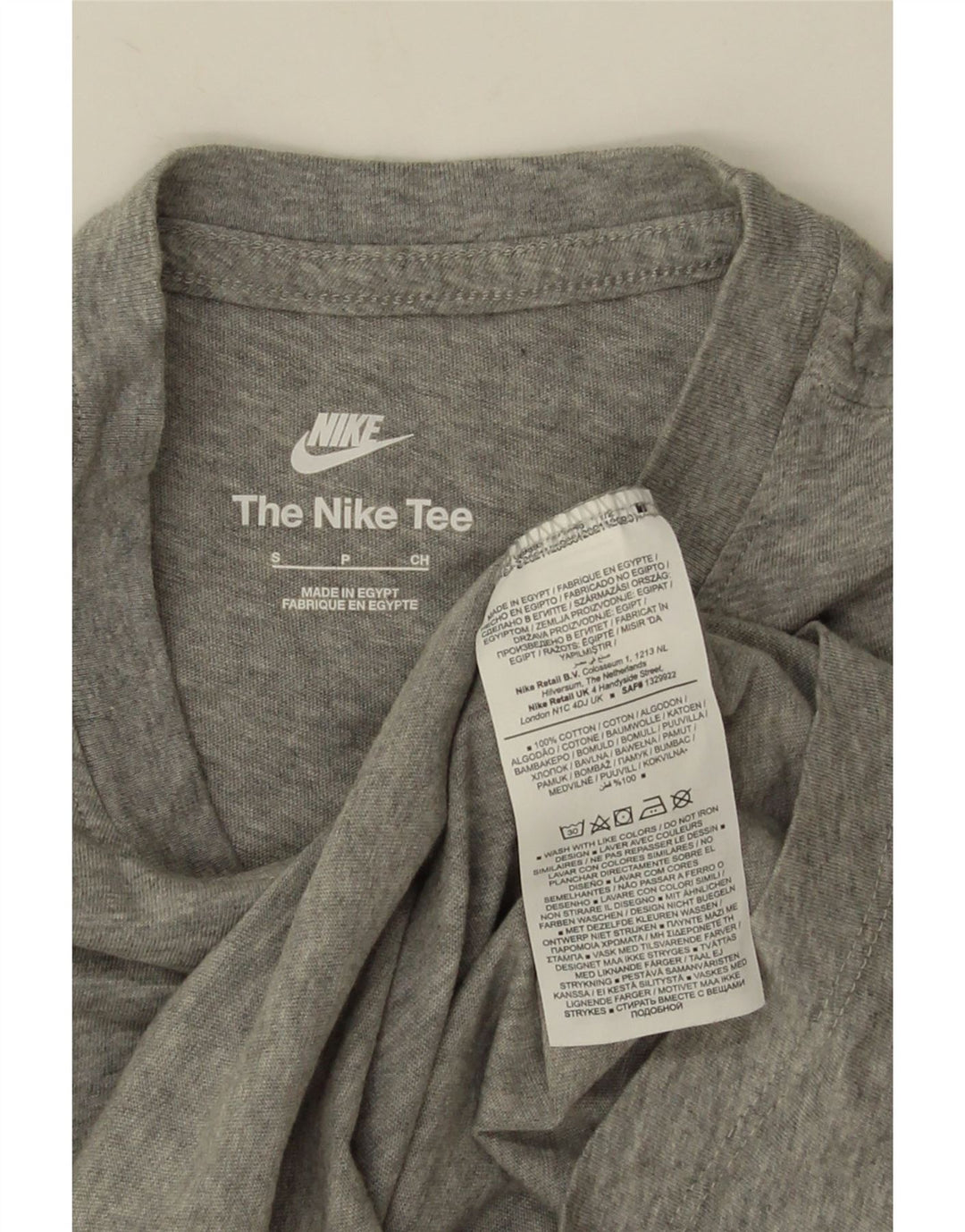 Tricou pentru bărbați Nike Top mic, gri, bumbac cu pete