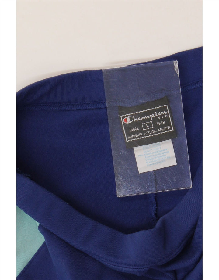 Pantaloni scurți sport pentru băieți CHAMPION 11-12 ani, mari, bleumarin, nailon color bloc