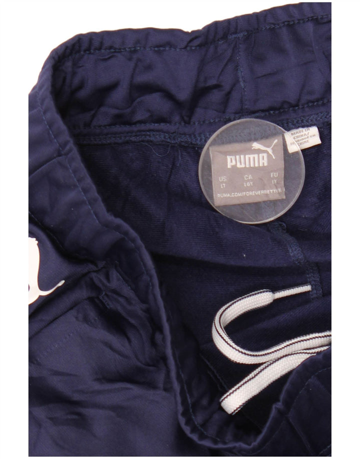 Pantaloni de trening Puma pentru bărbați, mari bleumarin, color block