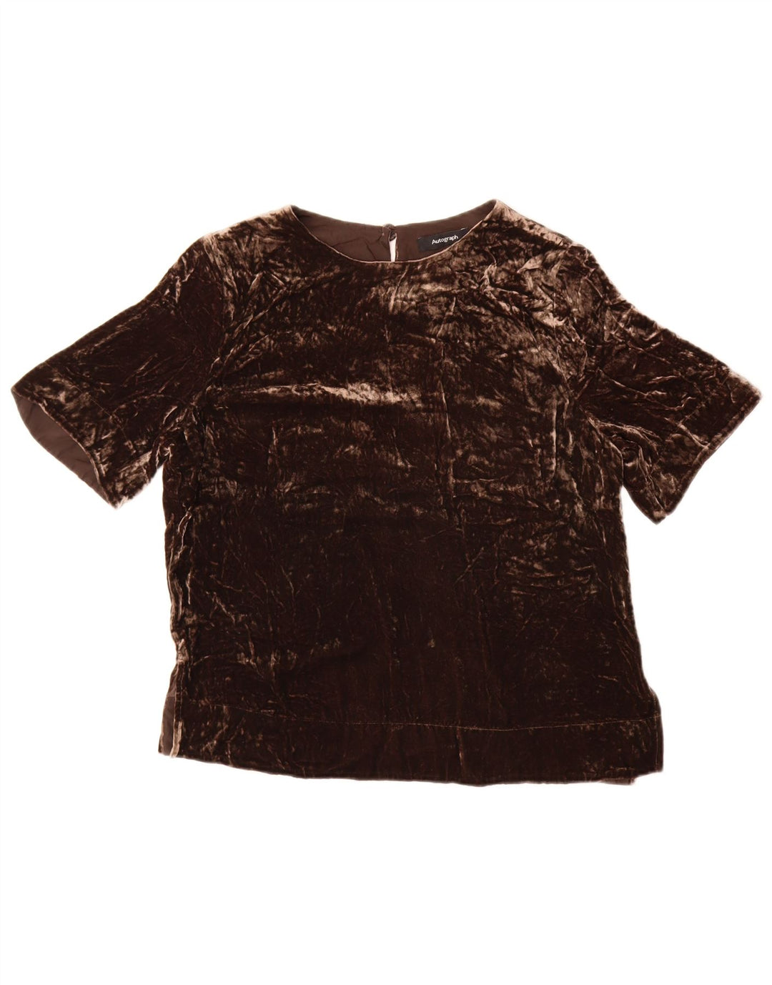 Bluză pentru femei Marks & Spencer Autograph Velour Top UK 10 Small Brown