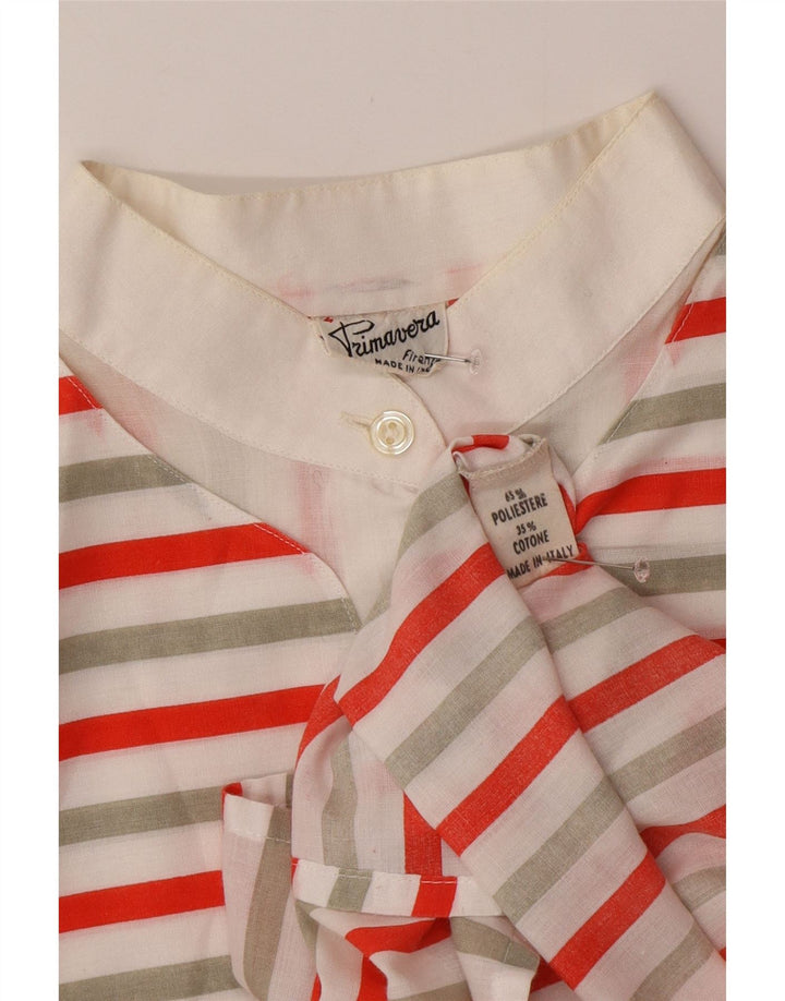 Cămașă pulover pentru femei VINTAGE UK 16 Poliester cu dungi mari, multicolore