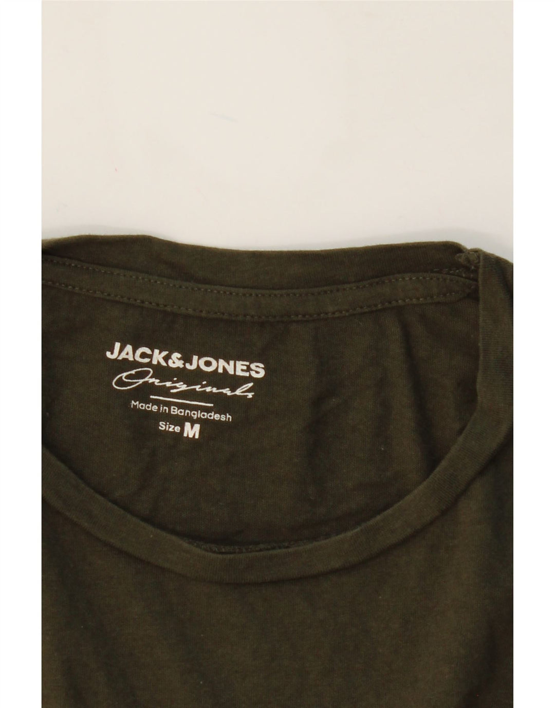 JACK & JONES Mens Graphic T-Shirt Top Medium Khaki Cotton Vintage Jack & Jones and Second-Hand Jack & Jones from Messina Hembry 