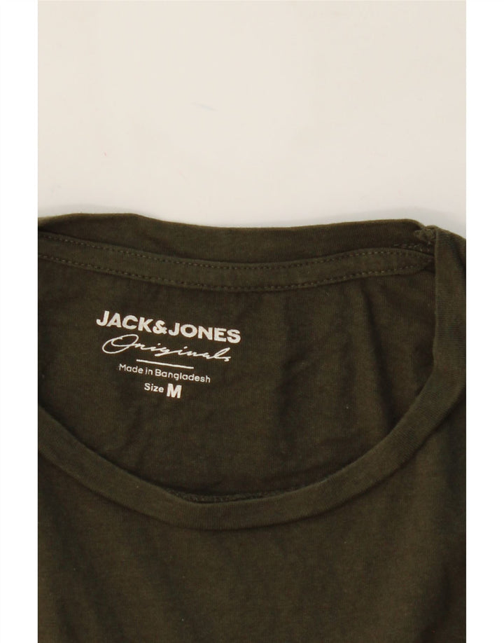 JACK & JONES Mens Graphic T-Shirt Top Medium Khaki Cotton Vintage Jack & Jones and Second-Hand Jack & Jones from Messina Hembry 