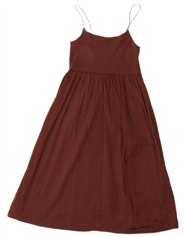 Rochie de soare pentru femei Zara UK 16 mare, maro, bumbac
