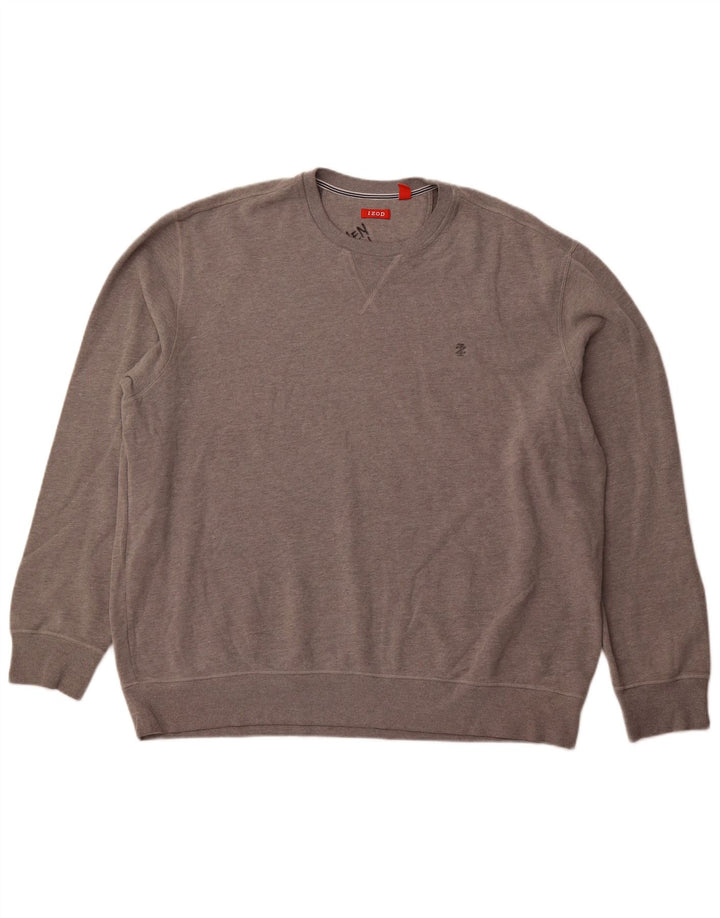 Pulover Izod pentru bărbați, bumbac gri 2XL