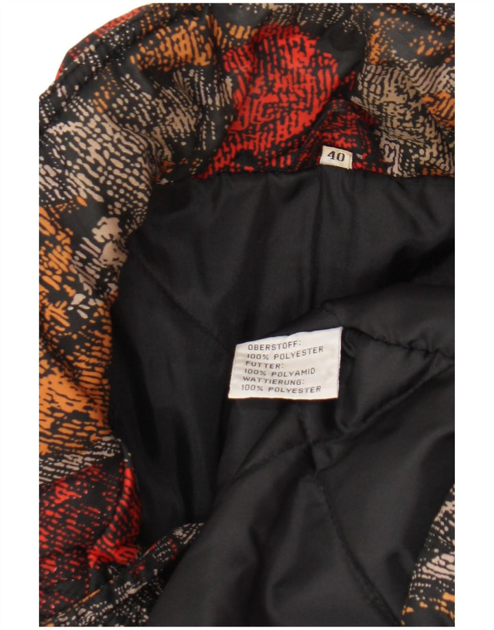 Jachetă de schi Vintage pentru femei EU 40 Poliester Floral Multicolor Mediu