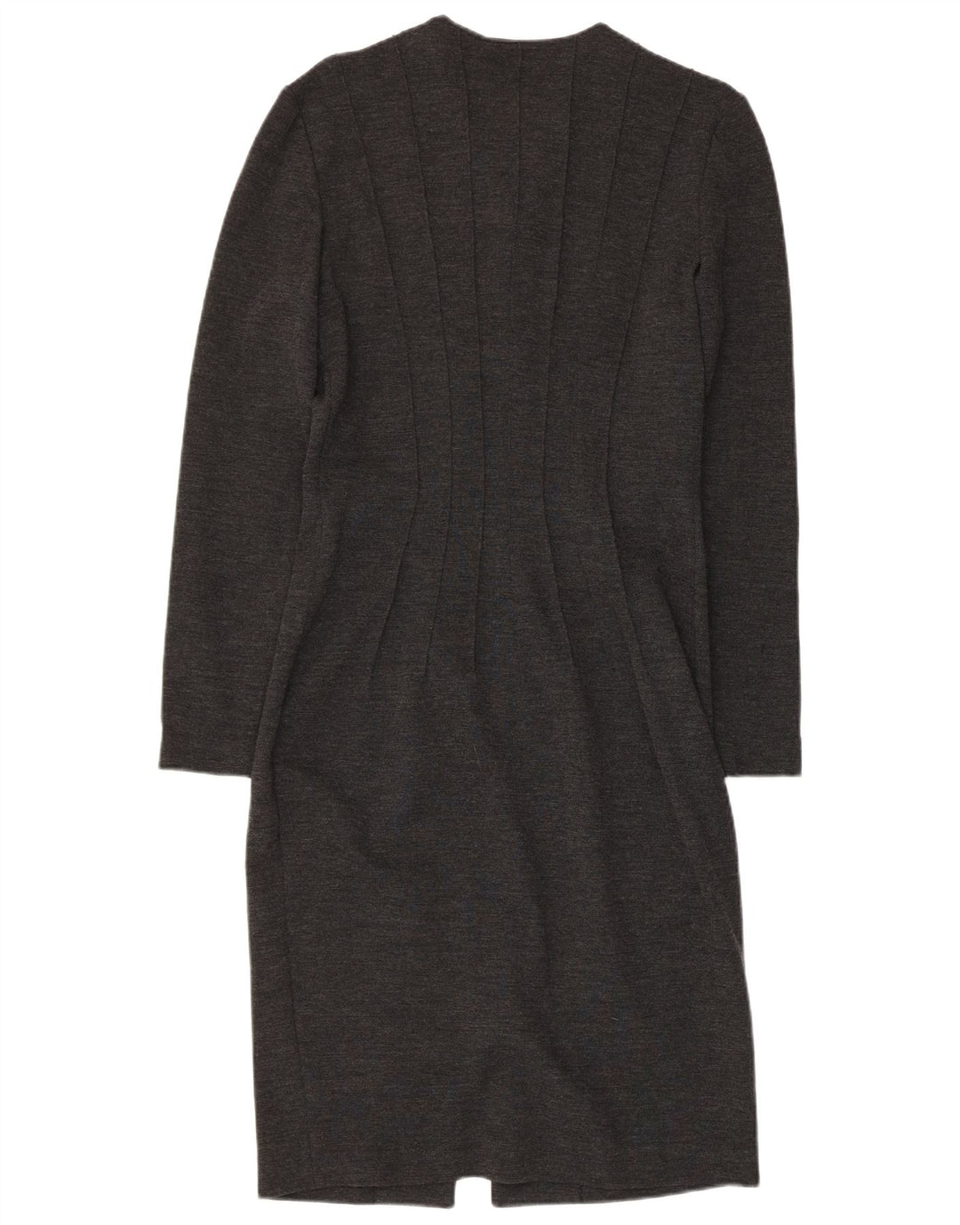 GAI MATTIOLO Rochie bodycon cu mâneci lungi pentru femei UK 16 Lână virgină mare gri