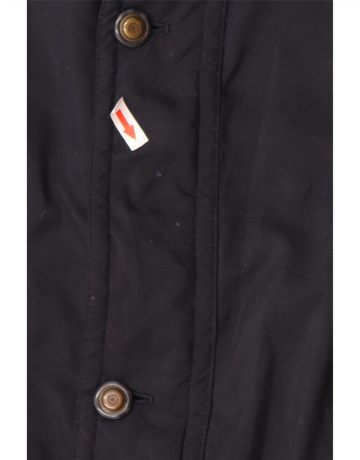 Jachetă vintage pentru bărbați UK 38, mediu, bleumarin, poliester color bloc
