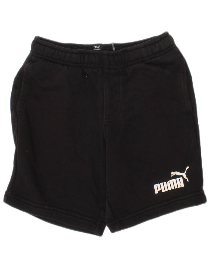 Pantaloni scurți sport PUMA băieți 5-6 ani bumbac negru